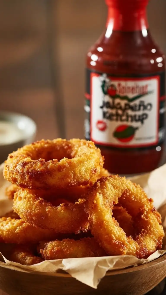 Spicy honey-glazed onions made with SpiceItUp! Jalapeño Ketchup