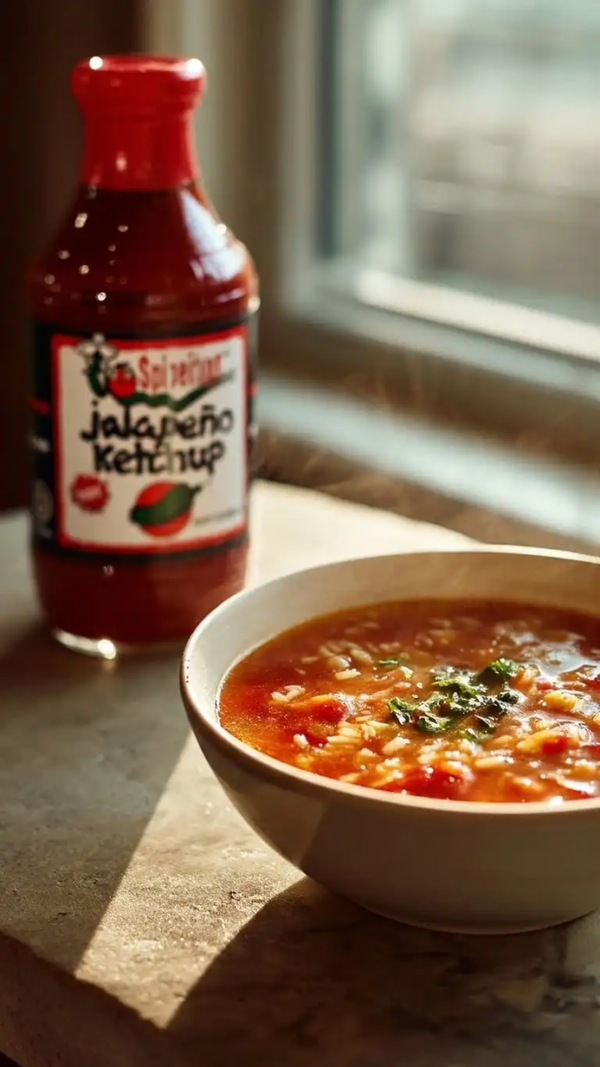 Quick Spicy Tomato and Rice Soup Recipe